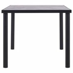 VidaXL Table de salle à manger Noir et gris béton 180x90x75 cm MDF -Promos Tables à manger Boutique image 3 281860