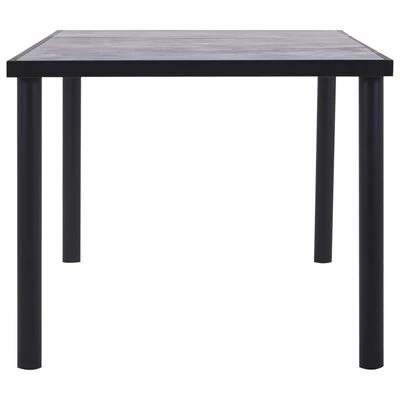 VidaXL Table de salle à manger Noir et gris béton 200x100x75 cm MDF 5 VidaXL Table de salle à manger Noir et gris béton 200x100x75 cm MDF – Image 3