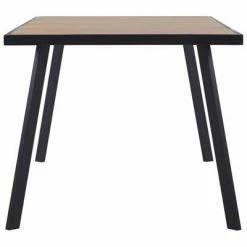 VidaXL Table de salle à manger Bois clair et noir 180x90x75 cm MDF 9 VidaXL Table de salle à manger Bois clair et noir 180x90x75 cm MDF -Promos Tables à manger Boutique image 3 281870
