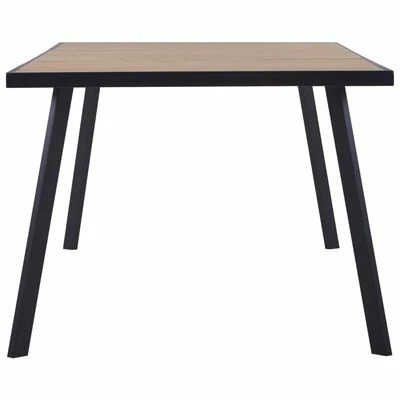 VidaXL Table de salle à manger Bois clair et noir 200x100x75 cm MDF 5 VidaXL Table de salle à manger Bois clair et noir 200x100x75 cm MDF – Image 3