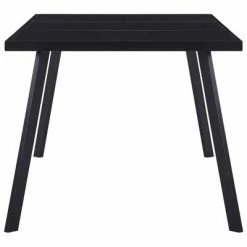VidaXL Table de salle à manger Noir 160x80x75 cm Verre trempé 9 VidaXL Table de salle à manger Noir 160x80x75 cm Verre trempé -Promos Tables à manger Boutique image 3 281874