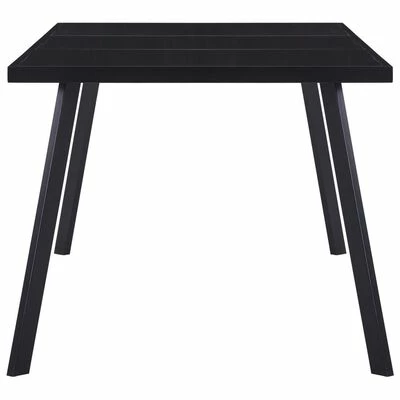 VidaXL Table de salle à manger Noir 160x80x75 cm Verre trempé 5 VidaXL Table de salle à manger Noir 160x80x75 cm Verre trempé – Image 3