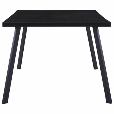 VidaXL Table de salle à manger Noir 200x100x75 cm Verre trempé 5 VidaXL Table de salle à manger Noir 200x100x75 cm Verre trempé – Image 3