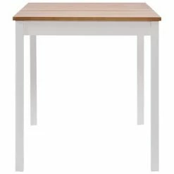 VidaXL Table de salle à manger Blanc et marron 140 x 70 x 73 cm Pin 10 VidaXL Table de salle à manger Blanc et marron 140 x 70 x 73 cm Pin -Promos Tables à manger Boutique image 3 283402