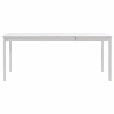 VidaXL Table de salle à manger Blanc 180 x 90 x 73 cm Pin 5 VidaXL Table de salle à manger Blanc 180 x 90 x 73 cm Pin – Image 3