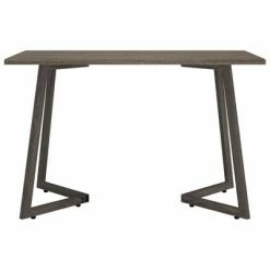 VidaXL Table à dîner Gris 120x60x74 cm MDF et fer -Promos Tables à manger Boutique image 3 286092