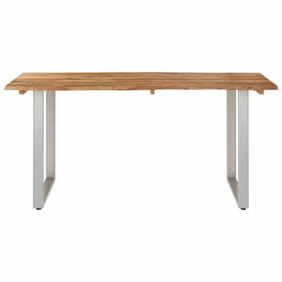 VidaXL Table de salle à manger 160x80x76 cm Bois d'acacia solide 5 VidaXL Table de salle à manger 160x80x76 cm Bois d'acacia solide – Image 3