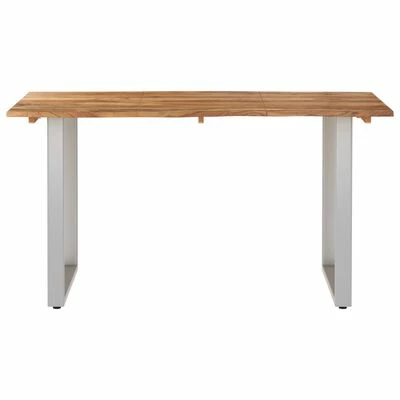 VidaXL Table de salle à manger 140x70x76 cm Bois d'acacia solide 5 VidaXL Table de salle à manger 140x70x76 cm Bois d'acacia solide – Image 3