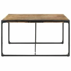 VidaXL Table de salle à manger 140x140x75 cm Bois de manguier brut -Promos Tables à manger Boutique image 3 321572