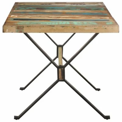 VidaXL Table de salle à manger 160x80x76cm Bois de récupération massif 5 VidaXL Table de salle à manger 160x80x76cm Bois de récupération massif – Image 3