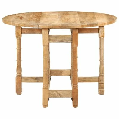 VidaXL Table de salle à manger Rond 110x76 cm Bois de manguier massif 5 VidaXL Table de salle à manger Rond 110x76 cm Bois de manguier massif – Image 3