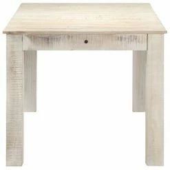 VidaXL Table à dîner Blanc 180x90x76 cm Bois de manguier massif 10 VidaXL Table à dîner Blanc 180x90x76 cm Bois de manguier massif -Promos Tables à manger Boutique image 3 323558