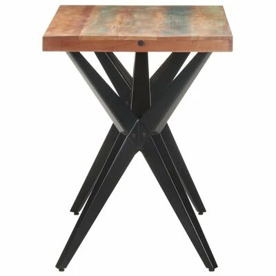 VidaXL Table de salle à manger 120x60x76cm Bois de récupération massif 5 VidaXL Table de salle à manger 120x60x76cm Bois de récupération massif – Image 3