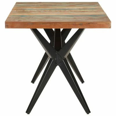 VidaXL Table de salle à manger 160x80x76cm Bois de récupération massif 5 VidaXL Table de salle à manger 160x80x76cm Bois de récupération massif – Image 3