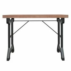 VidaXL Table à dîner 110x65x82 cm Bois de sapin massif et fer 10 VidaXL Table à dîner 110x65x82 cm Bois de sapin massif et fer -Promos Tables à manger Boutique image 3 340769