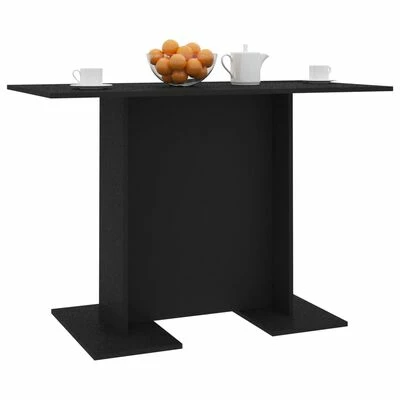 VidaXL Table de salle à manger Noir 110 x 60 x 75 cm Aggloméré 5 VidaXL Table de salle à manger Noir 110 x 60 x 75 cm Aggloméré – Image 3