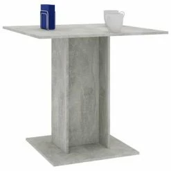 VidaXL Table de salle à manger Gris béton 80 x 80 x 75 cm Aggloméré -Promos Tables à manger Boutique image 3 800256