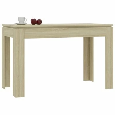 VidaXL Table de salle à manger Chêne sonoma 120 x 60 x 76 cm Aggloméré 5 VidaXL Table de salle à manger Chêne sonoma 120 x 60 x 76 cm Aggloméré – Image 3