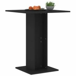 VidaXL Table de bistro Noir 60x60x75 cm Aggloméré -Promos Tables à manger Boutique image 3 802103