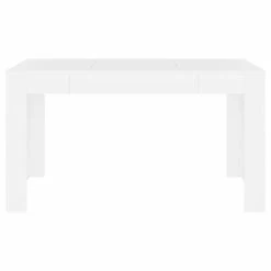 VidaXL Table de salle à manger Blanc 140x74,5x76 cm Aggloméré 9 VidaXL Table de salle à manger Blanc 140x74,5x76 cm Aggloméré -Promos Tables à manger Boutique image 3 804202