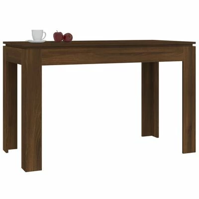 VidaXL Table à dîner Chêne marron 120x60x76 cm Bois d'ingénierie 5 VidaXL Table à dîner Chêne marron 120x60x76 cm Bois d'ingénierie – Image 3