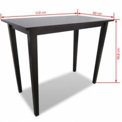 VidaXL Table de bar en bois Marron -Promos Tables à manger Boutique image 4 241703