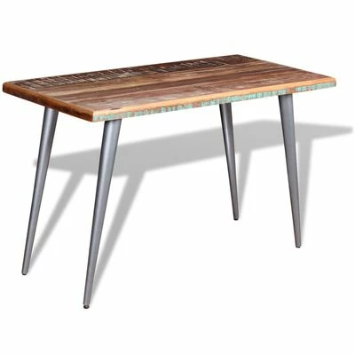 VidaXL Table de salle à manger Bois de récupération 120 x 60 x 76 cm 6 VidaXL Table de salle à manger Bois de récupération 120 x 60 x 76 cm – Image 4