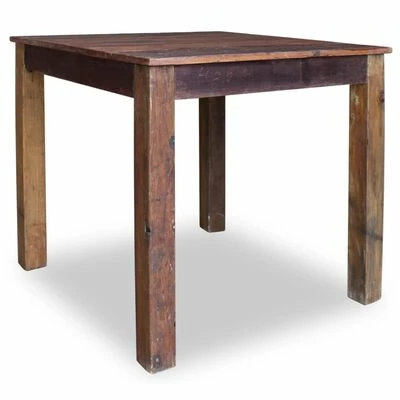 VidaXL Table de salle à manger Bois de récupération massif 82x80x76 cm 6 VidaXL Table de salle à manger Bois de récupération massif 82x80x76 cm – Image 4