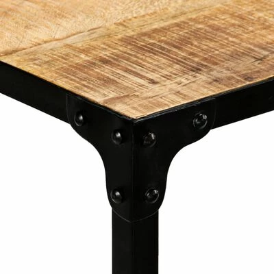 VidaXL Table de salle à manger Bois de manguier et acier 120x60x76 cm 6 VidaXL Table de salle à manger Bois de manguier et acier 120x60x76 cm – Image 4