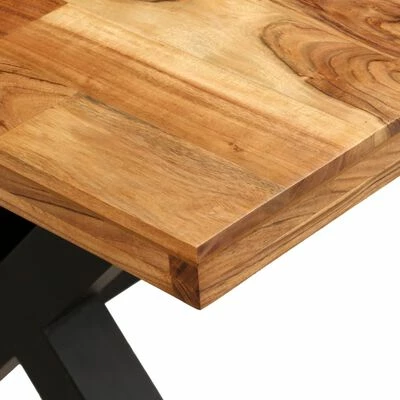VidaXL Table de salle à manger Bois d'acacia et manguier 180x90x76 cm 6 VidaXL Table de salle à manger Bois d'acacia et manguier 180x90x76 cm – Image 4