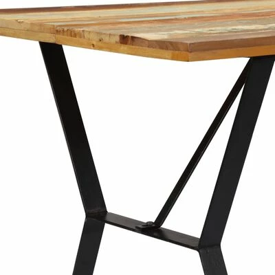 VidaXL Table de salle à manger 140x80x76cm Bois de récupération massif 6 VidaXL Table de salle à manger 140x80x76cm Bois de récupération massif – Image 4