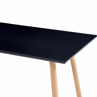 VidaXL Table de salle à manger Noir et chêne 120x60x74 cm MDF 6 VidaXL Table de salle à manger Noir et chêne 120x60x74 cm MDF – Image 4