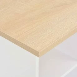 VidaXL Table de bar Blanc et chêne Sonoma 60x60x110 cm -Promos Tables à manger Boutique image 4 280209