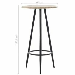 VidaXL Table de bar Chêne 60 x 107,5 cm MDF 9 VidaXL Table de bar Chêne 60 x 107,5 cm MDF -Promos Tables à manger Boutique image 4 281545