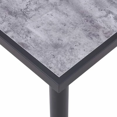 VidaXL Table de salle à manger Noir et gris béton 200x100x75 cm MDF 6 VidaXL Table de salle à manger Noir et gris béton 200x100x75 cm MDF – Image 4