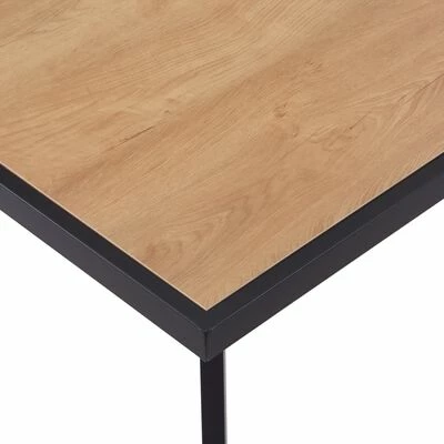 VidaXL Table de salle à manger Bois clair et noir 200x100x75 cm MDF 6 VidaXL Table de salle à manger Bois clair et noir 200x100x75 cm MDF – Image 4