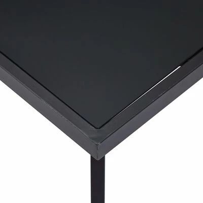 VidaXL Table de salle à manger Noir 180x90x75 cm Verre trempé 6 VidaXL Table de salle à manger Noir 180x90x75 cm Verre trempé – Image 4
