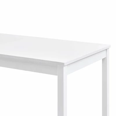VidaXL Table de salle à manger Blanc 140 x 70 x 73 cm Pin 6 VidaXL Table de salle à manger Blanc 140 x 70 x 73 cm Pin – Image 4