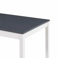 VidaXL Table de salle à manger Blanc et gris 180 x 90 x 73 cm Pin -Promos Tables à manger Boutique image 4 283406