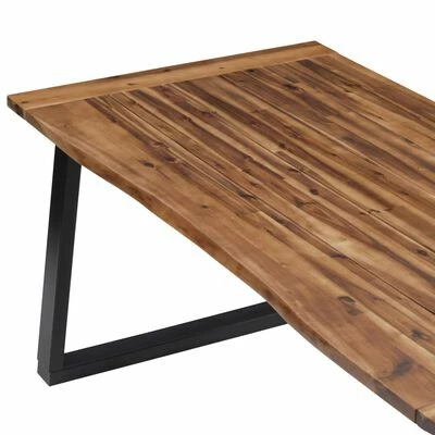 VidaXL Table de salle à manger Bois d'acacia massif 180x90 cm 6 VidaXL Table de salle à manger Bois d'acacia massif 180x90 cm – Image 4
