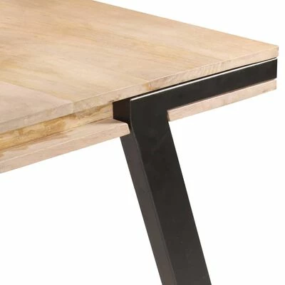 VidaXL Table de salle à manger 180x90x76 cm Bois de manguier massif 6 VidaXL Table de salle à manger 180x90x76 cm Bois de manguier massif – Image 4