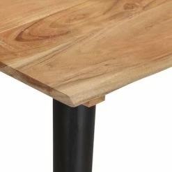 VidaXL Table à dîner au bord naturel 120x60x75 cm Bois d'acacia massif 11 VidaXL Table à dîner au bord naturel 120x60x75 cm Bois d'acacia massif -Promos Tables à manger Boutique image 4 320252