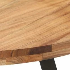 VidaXL Table de salle à manger 80 cm Bois d'acacia solide -Promos Tables à manger Boutique image 4 320485