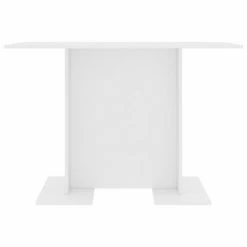 VidaXL Table de salle à manger Blanc 110 x 60 x 75 cm Bois ingénierie 11 VidaXL Table de salle à manger Blanc 110 x 60 x 75 cm Bois ingénierie -Promos Tables à manger Boutique image 4 800243