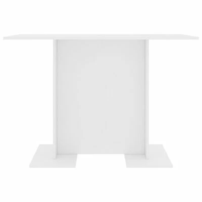 VidaXL Table de salle à manger Blanc 110 x 60 x 75 cm Bois ingénierie 6 VidaXL Table de salle à manger Blanc 110 x 60 x 75 cm Bois ingénierie – Image 4