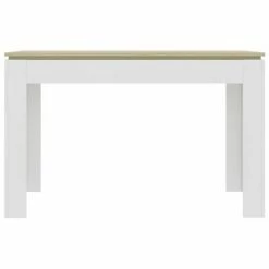 VidaXL Table à dîner Blanc et chêne sonoma 120 x 60 x 76 cm Aggloméré 11 VidaXL Table à dîner Blanc et chêne sonoma 120 x 60 x 76 cm Aggloméré -Promos Tables à manger Boutique image 4 800761