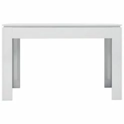 VidaXL Table de salle à manger Blanc brillant 120x60x76 cm Aggloméré -Promos Tables à manger Boutique image 4 800762