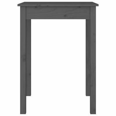 VidaXL Table à manger Gris 55x55x75 cm Bois massif de pin 6 VidaXL Table à manger Gris 55x55x75 cm Bois massif de pin – Image 4