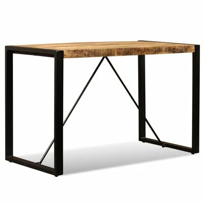 VidaXL Table de salle à manger Bois de manguier brut 120 cm 7 VidaXL Table de salle à manger Bois de manguier brut 120 cm – Image 5