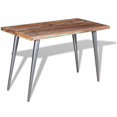VidaXL Table de salle à manger Bois de récupération 120 x 60 x 76 cm 7 VidaXL Table de salle à manger Bois de récupération 120 x 60 x 76 cm – Image 5